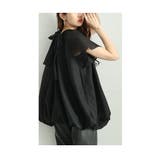 バックリボンのふわりシアーバルーンプルオーバーブラウス レディース ファッション | Sawa a la mode | 詳細画像19