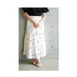 ドラマティックなドットプリントロングティアードスカート レディース ファッション | Sawa a la mode | 詳細画像9