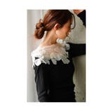 立体的に浮かび咲くチュールフラワーモチーフリブトップス レディース ファッション | Sawa a la mode | 詳細画像9