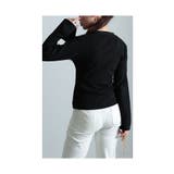 着映え力抜群な重ね着風配色ニットカーディガン レディース ファッション | Sawa a la mode | 詳細画像9 