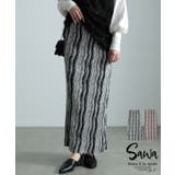 スタイリッシュさ宿るストライプ柄プリーツスカート レディース ファッション | Sawa a la mode | 詳細画像1
