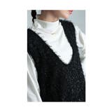 リッチに煌めくラメシャギーフェザーニットベスト レディース ファッション | Sawa a la mode | 詳細画像19