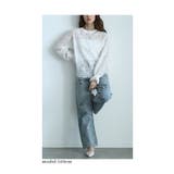 優美な花刺繍レースのキャンディースリーブトップス レディース ファッション | Sawa a la mode | 詳細画像6