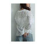 優美な花刺繍レースのキャンディースリーブトップス レディース ファッション | Sawa a la mode | 詳細画像7