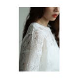 優美な花刺繍レースのキャンディースリーブトップス レディース ファッション | Sawa a la mode | 詳細画像8