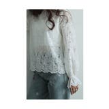 優美な花刺繍レースのキャンディースリーブトップス レディース ファッション | Sawa a la mode | 詳細画像17