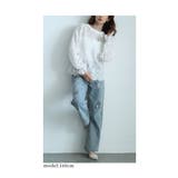 優美な花刺繍レースのキャンディースリーブトップス レディース ファッション | Sawa a la mode | 詳細画像18