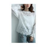 優美な花刺繍レースのキャンディースリーブトップス レディース ファッション | Sawa a la mode | 詳細画像19