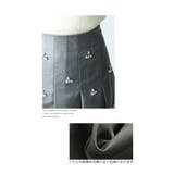 クリスタルビジューが輝く高貴なミディ丈プリーツスカート レディース ファッション | Sawa a la mode | 詳細画像4 