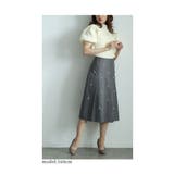 クリスタルビジューが輝く高貴なミディ丈プリーツスカート レディース ファッション | Sawa a la mode | 詳細画像18 