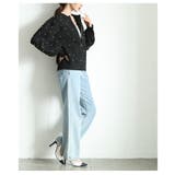 艶やかなパールを散りばめたもっちりニットパーカー レディース ファッション | Sawa a la mode | 詳細画像8