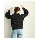 艶やかなパールを散りばめたもっちりニットパーカー レディース ファッション | Sawa a la mode | 詳細画像9