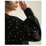 艶やかなパールを散りばめたもっちりニットパーカー レディース ファッション | Sawa a la mode | 詳細画像10