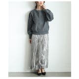艶やかなパールを散りばめたもっちりニットパーカー レディース ファッション | Sawa a la mode | 詳細画像13