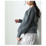 艶やかなパールを散りばめたもっちりニットパーカー レディース ファッション | Sawa a la mode | 詳細画像14