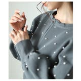 艶やかなパールを散りばめたもっちりニットパーカー レディース ファッション | Sawa a la mode | 詳細画像15