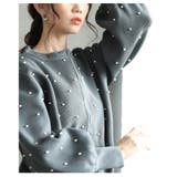 艶やかなパールを散りばめたもっちりニットパーカー レディース ファッション | Sawa a la mode | 詳細画像18