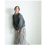 艶やかなパールを散りばめたもっちりニットパーカー レディース ファッション | Sawa a la mode | 詳細画像20
