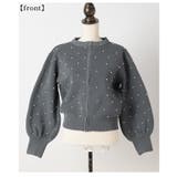 艶やかなパールを散りばめたもっちりニットパーカー レディース ファッション | Sawa a la mode | 詳細画像21