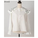 レトロ可愛いスカラップ襟のドットカラーシャツブラウス レディース ファッション | Sawa a la mode | 詳細画像21 