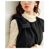 シーズンムード溢れるリボンショルダーのペプラムバルーントップス レディース | Sawa a la mode | 詳細画像5