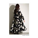 レトロな大人の華やぎ花柄ティアードワンピース レディース ファッション | Sawa a la mode | 詳細画像5