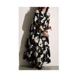 レトロな大人の華やぎ花柄ティアードワンピース レディース ファッション | Sawa a la mode | 詳細画像13