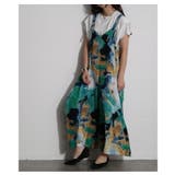 季節を盛り上げるマーブル柄サロペットパンツ レディース ファッション | Sawa a la mode | 詳細画像2