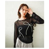 こなれた大人の可愛さ溢れるシアーリボンコード刺繍プルオーバー レディース ファッ… | Sawa a la mode | 詳細画像8