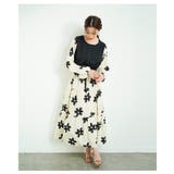 私だけの花模様を描いた切替ティアードロングワンピース レディース ファッション | Sawa a la mode | 詳細画像6