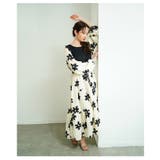 私だけの花模様を描いた切替ティアードロングワンピース レディース ファッション | Sawa a la mode | 詳細画像15
