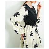私だけの花模様を描いた切替ティアードロングワンピース レディース ファッション | Sawa a la mode | 詳細画像19