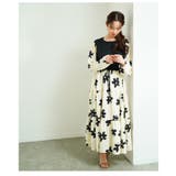 私だけの花模様を描いた切替ティアードロングワンピース レディース ファッション | Sawa a la mode | 詳細画像20