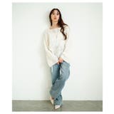 ふわりフリンジが浮かぶ袖裏側ギャザーシアーブラウス レディース ファッション | Sawa a la mode | 詳細画像5