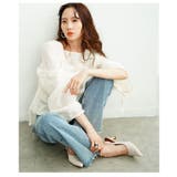 ふわりフリンジが浮かぶ袖裏側ギャザーシアーブラウス レディース ファッション | Sawa a la mode | 詳細画像10