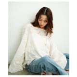 ふわりフリンジが浮かぶ袖裏側ギャザーシアーブラウス レディース ファッション | Sawa a la mode | 詳細画像15