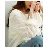 ふわりフリンジが浮かぶ袖裏側ギャザーシアーブラウス レディース ファッション | Sawa a la mode | 詳細画像16