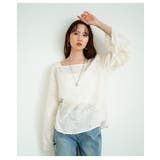 ふわりフリンジが浮かぶ袖裏側ギャザーシアーブラウス レディース ファッション | Sawa a la mode | 詳細画像17