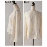 ふわりフリンジが浮かぶ袖裏側ギャザーシアーブラウス レディース ファッション | Sawa a la mode | 詳細画像22