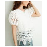 美しさ湧き上がるふんわり袖の花レーストップス レディース ファッション | Sawa a la mode | 詳細画像15 