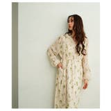ふわり爽やかな風が吹くボタニカル柄カシュクールシアーワンピース レディース | Sawa a la mode | 詳細画像7 