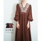 お顔を華やかにする花柄レース刺繍ワンピース レディース ファッション | Sawa a la mode | 詳細画像1