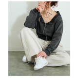 ヒトクセでこなれるジップアップショートスウェット レディース ファッション | Sawa a la mode | 詳細画像16