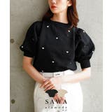 大人ガーリーなハート柄ボリュームスリーブニットトップス レディース ファッション | Sawa a la mode | 詳細画像1