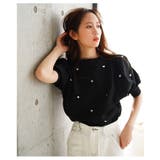 大人ガーリーなハート柄ボリュームスリーブニットトップス レディース ファッション | Sawa a la mode | 詳細画像4