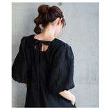 大人フェミニンなバックリボンパフスリーブジャガードワンピース レディース | Sawa a la mode | 詳細画像5
