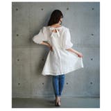 大人フェミニンなバックリボンパフスリーブジャガードワンピース レディース | Sawa a la mode | 詳細画像19