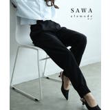 ヒトクセに惚れる裾タックフリルジョーゼットパンツ レディース ファッション | Sawa a la mode | 詳細画像1