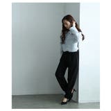 ヒトクセに惚れる裾タックフリルジョーゼットパンツ レディース ファッション | Sawa a la mode | 詳細画像3