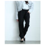 ヒトクセに惚れる裾タックフリルジョーゼットパンツ レディース ファッション | Sawa a la mode | 詳細画像4